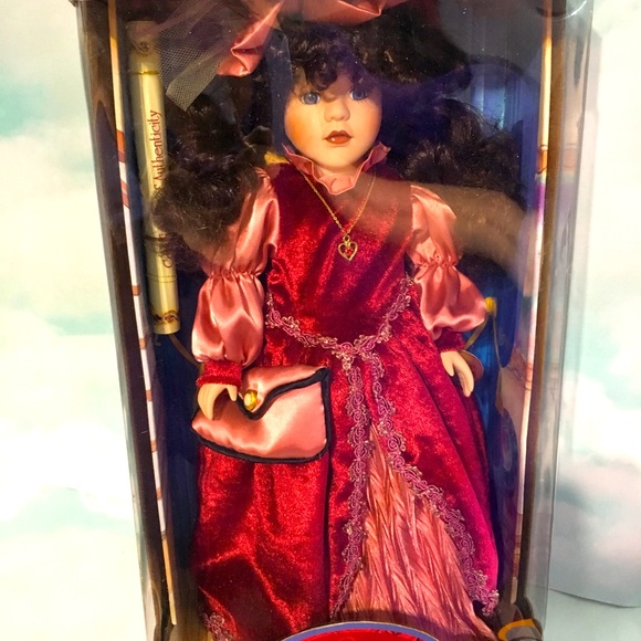 90s NWT Hand Painted Bisque Porcelain Doll 18” - Picture 2 of 16